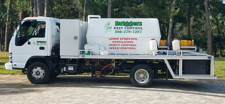 Driggers Truck with Pest Control Logo